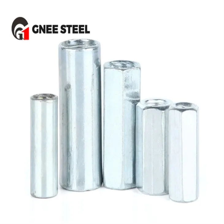 Оцинковані довгі шестигранні з'єднувальні гайки