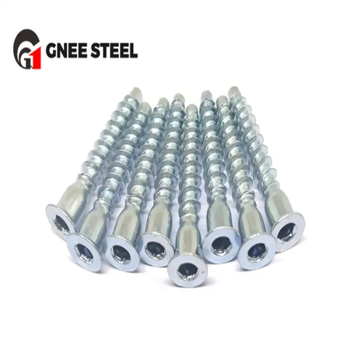 Гвинти Confirmat з оцинкованої сталі та дерева